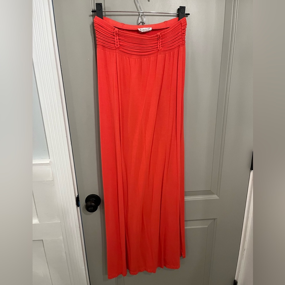 Love Riche size small peach/orange maxi skirt with slit